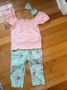 Jamie and Jack Pink & Mint Matching Outfit